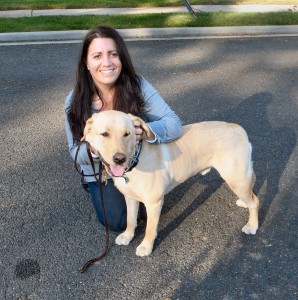 young labrador with Debbie